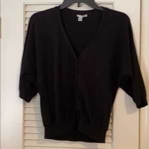 Black 3/4 sleeve light cardigan